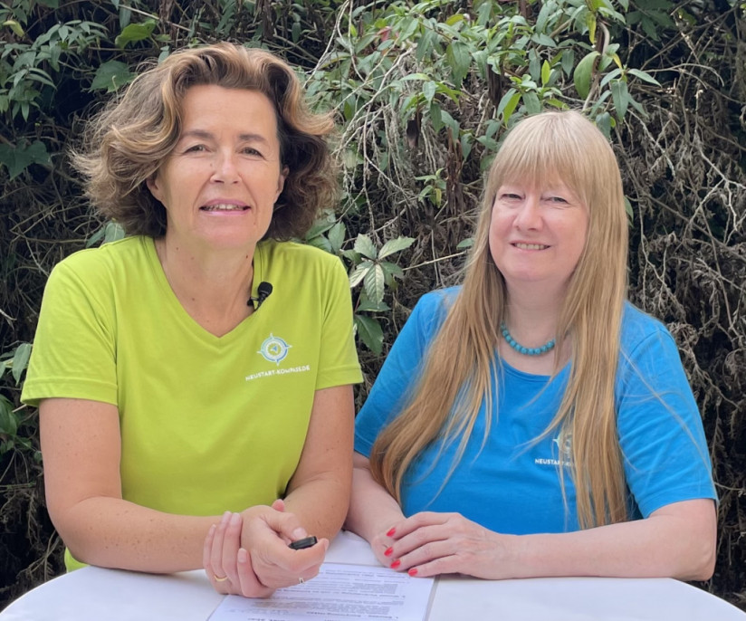 Uta und Bettina von Neustart-Kompass kennenlernen